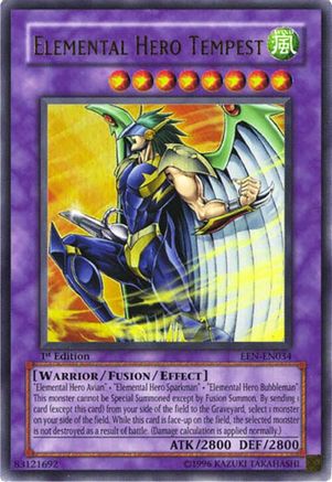 Elemental Hero Tempest (Ultra Rare) (EEN-EN034) - Elemental Energy 1st Edition