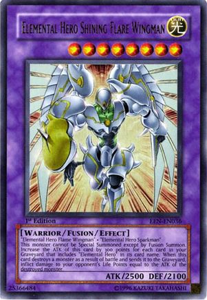 Elemental HERO Shining Flare Wingman (Ultra Rare) (EEN-EN036) - Elemental Energy Unlimited