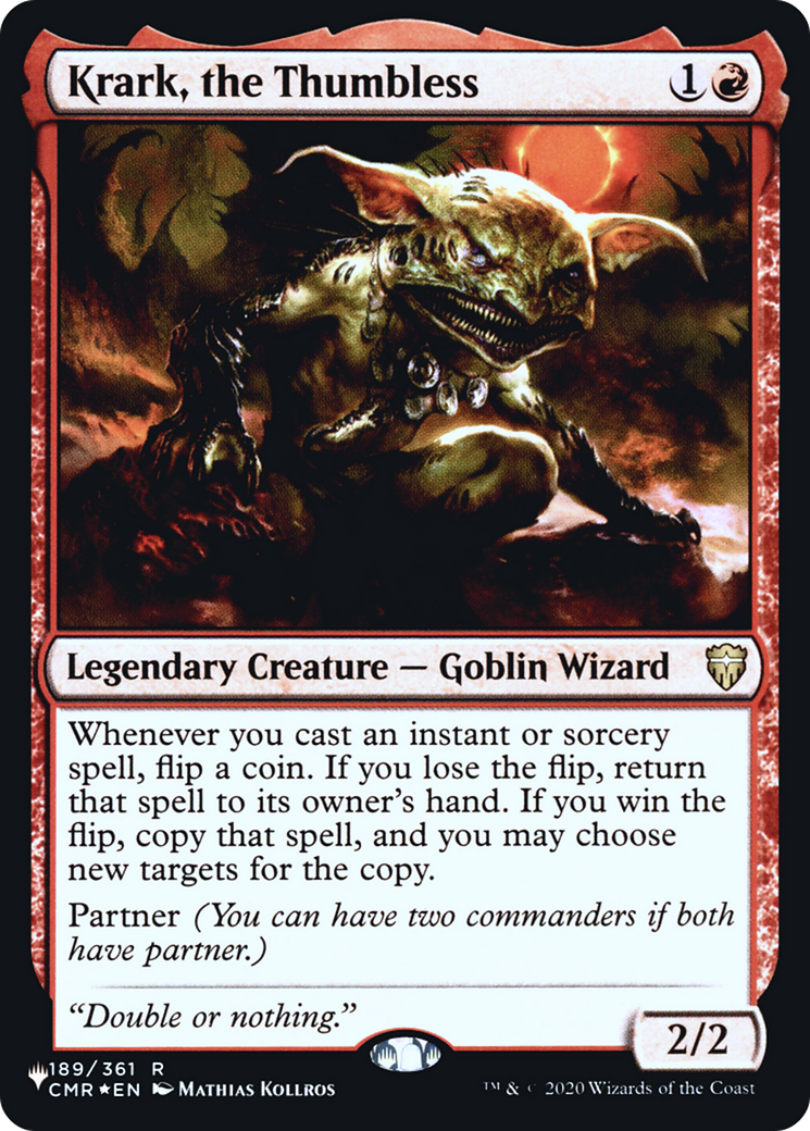 Krark, the Thumbless (LIST-189) [The List] Foil
