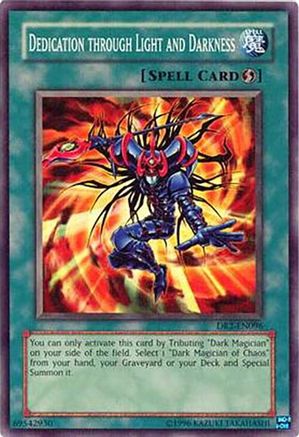 Dedication through Light and Darkness (Super Rare) (DR2-EN096) - Dark Revelation Volume 2 Unlimited