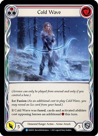 Cold Wave (Red) (ELE038) - Tales of Aria 1st Edition Rainbow Foil