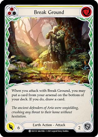 Break Ground (Yellow) (ELE132) - Tales of Aria 1st Edition Rainbow Foil