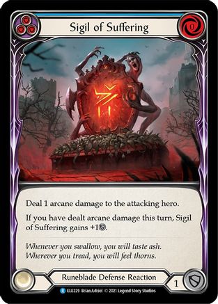 Sigil of Suffering (Blue) (ELE229) - Tales of Aria Unlimited Edition Rainbow Foil