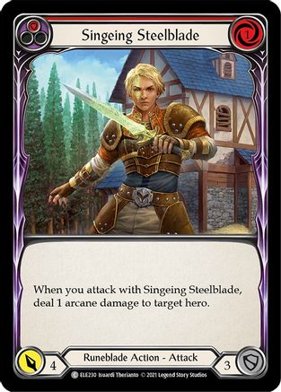 Singeing Steelblade (Red) (ELE230) - Tales of Aria Unlimited Edition Rainbow Foil