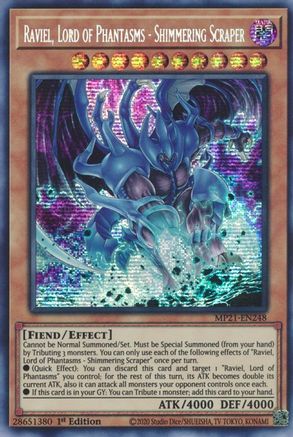 Raviel, Lord of Phantasms - Shimmering Scraper (Prismatic Secret Rare) (MP21-EN248) - 2021 Tin of Ancient Battles 1st Edition