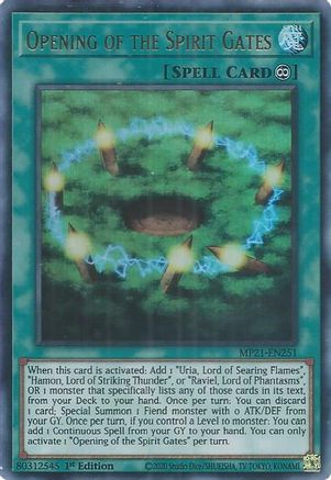 Opening of the Spirit Gates (Ultra Rare) (MP21-EN251) - 2021 Tin of Ancient Battles 1st Edition