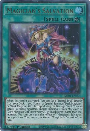 Magician's Salvation (Ultra Rare) (MP21-EN256) - 2021 Tin of Ancient Battles 1st Edition