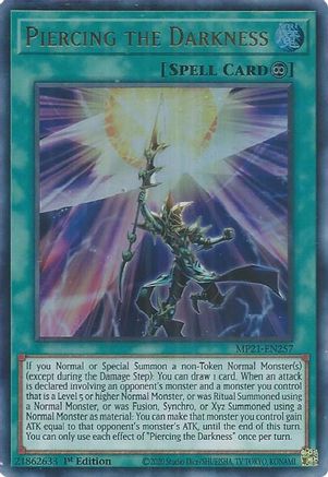 Piercing the Darkness (Ultra Rare) (MP21-EN257) - 2021 Tin of Ancient Battles 1st Edition