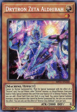 Drytron Zeta Aldhibah (Prismatic Secret Rare) (MP21-EN240) - 2021 Tin of Ancient Battles 1st Edition