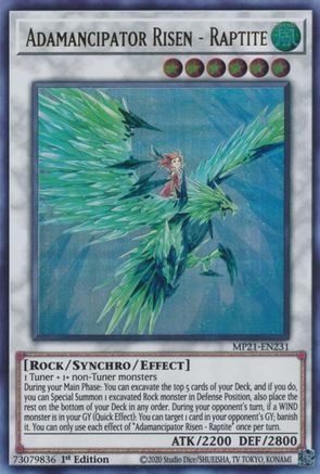 Adamancipator Risen - Raptite (Ultra Rare) (MP21-EN231) - 2021 Tin of Ancient Battles 1st Edition