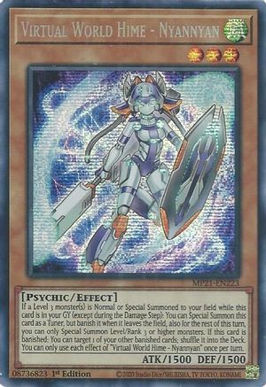 Virtual World Hime - Nyannyan (Prismatic Secret Rare) (MP21-EN223) - 2021 Tin of Ancient Battles 1st Edition