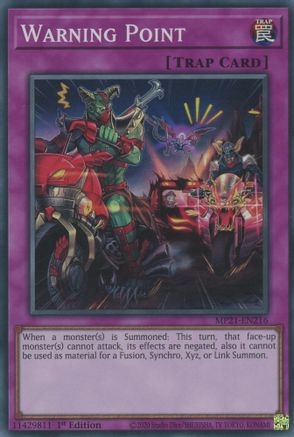 Warning Point (Super Rare) (MP21-EN216) - 2021 Tin of Ancient Battles 1st Edition