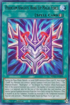 Phantom Knights' Rank-Up-Magic Force (Rare) (MP21-EN200) - 2021 Tin of Ancient Battles 1st Edition