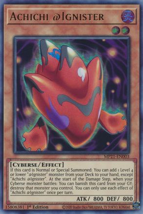 Achichi @Ignister (Ultra Rare) (MP21-EN003) - 2021 Tin of Ancient Battles 1st Edition