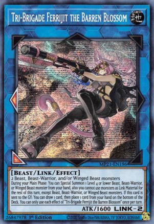 Tri-Brigade Ferrijit the Barren Blossom (Prismatic Secret Rare) (MP21-EN196) - 2021 Tin of Ancient Battles 1st Edition