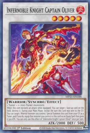 Infernoble Knight Captain Oliver (Common) (MP21-EN188) - 2021 Tin of Ancient Battles 1st Edition
