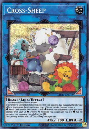 Cross-Sheep (Prismatic Secret Rare) (MP21-EN018) - 2021 Tin of Ancient Battles 1st Edition