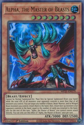 Alpha, the Master of Beasts (Ultra Rare) (MP21-EN179) - 2021 Tin of Ancient Battles 1st Edition