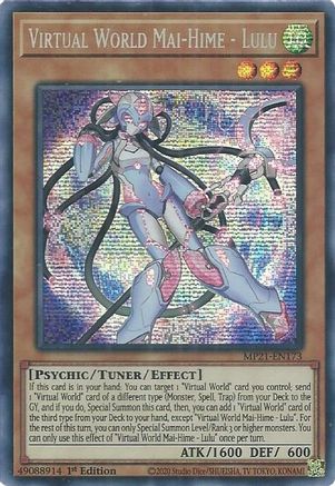 Virtual World Mai-Hime - Lulu (Prismatic Secret Rare) (MP21-EN173) - 2021 Tin of Ancient Battles 1st Edition