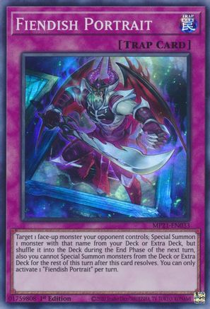 Fiendish Portrait (Super Rare) (MP21-EN033) - 2021 Tin of Ancient Battles 1st Edition