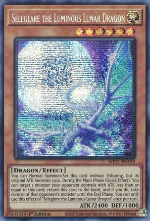 Seleglare the Luminous Lunar Dragon (Prismatic Secret Rare) (MP21-EN159) - 2021 Tin of Ancient Battles 1st Edition
