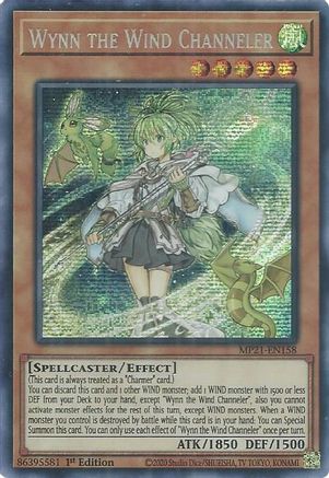 Wynn the Wind Channeler (Prismatic Secret Rare) (MP21-EN158) - 2021 Tin of Ancient Battles 1st Edition