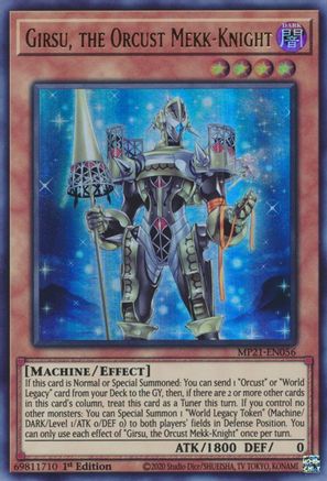 Girsu, the Orcust Mekk-Knight (Ultra Rare) (MP21-EN056) - 2021 Tin of Ancient Battles 1st Edition