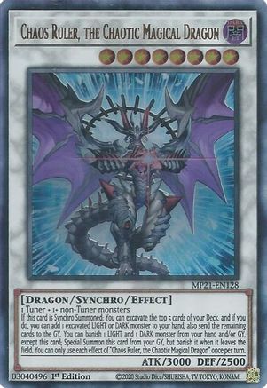 Chaos Ruler, the Chaotic Magical Dragon (Ultra Rare) (MP21-EN128) - 2021 Tin of Ancient Battles 1st Edition