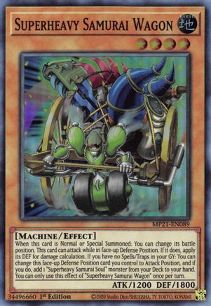 Superheavy Samurai Wagon (Super Rare) (MP21-EN089) - 2021 Tin of Ancient Battles 1st Edition