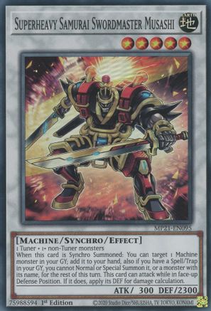 Superheavy Samurai Swordmaster Musashi (Super Rare) (MP21-EN095) - 2021 Tin of Ancient Battles 1st Edition