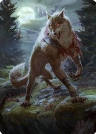 Arlinn, the Moon's Fury Art Card (02/81) (ASMID-002) [Art Series: Innistrad: Midnight Hunt]