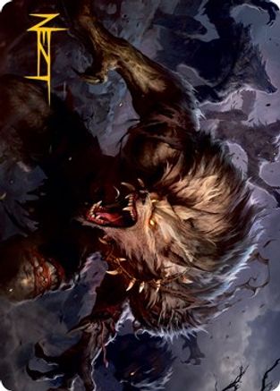 Village Reavers Art Card (Gold-Stamped Signature) (ASMID-045) [Art Series: Innistrad: Midnight Hunt]