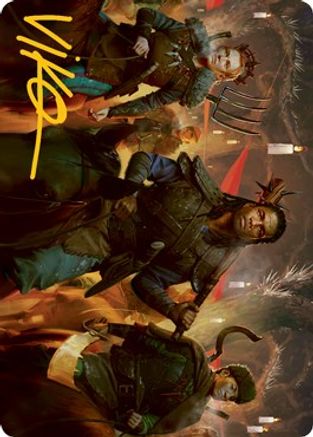 Candlelit Cavalry Art Card (Gold-Stamped Signature) (ASMID-048) [Art Series: Innistrad: Midnight Hunt]