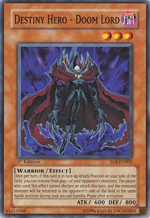 Destiny Hero - Doom Lord (Common) (EOJ-EN001) - Enemy of Justice 1st Edition