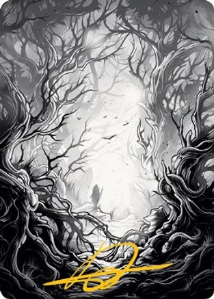 Forest Art Card (81/81) (Gold-Stamped Signature) (ASMID-081) [Art Series: Innistrad: Midnight Hunt]