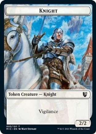 Knight // Wolf Double-Sided Token (MIC-3 // 13) [Commander: Innistrad: Midnight Hunt]