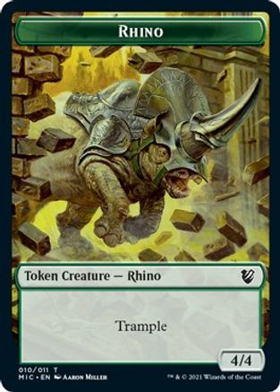 Rhino // Wolf Double-Sided Token (MIC-10 // 13) [Commander: Innistrad: Midnight Hunt]