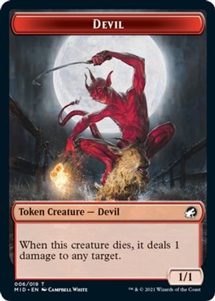 Devil Token (MID-006) [Innistrad: Midnight Hunt]