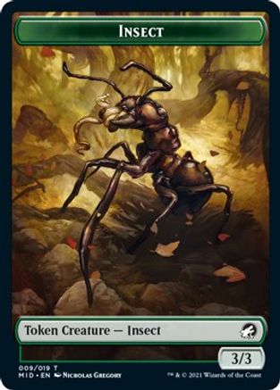 Insect Token (MID-009) [Innistrad: Midnight Hunt]