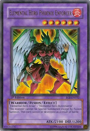 Elemental Hero Phoenix Enforcer (Ultra Rare) (EOJ-EN032) - Enemy of Justice Unlimited