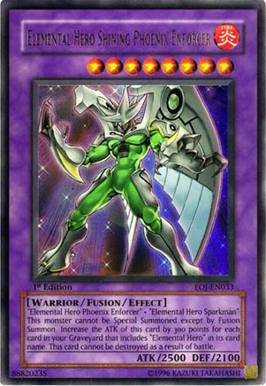 Elemental Hero Shining Phoenix Enforcer (Ultra Rare) (EOJ-EN033) - Enemy of Justice 1st Edition