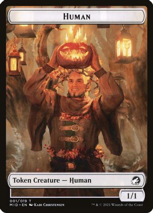Human // Insect Double-Sided Token (MID-1 // 9) [Innistrad: Midnight Hunt] Foil