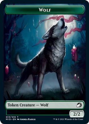 Wolf // Spider Double-Sided Token (MID-13 // 11) [Innistrad: Midnight Hunt]