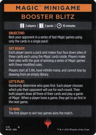 Magic Minigame: Booster Blitz (MID-001) [Innistrad: Midnight Hunt]