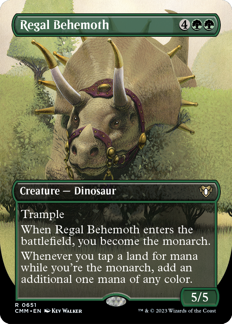Regal Behemoth (Borderless) (CMM-651) [Commander Masters] Foil