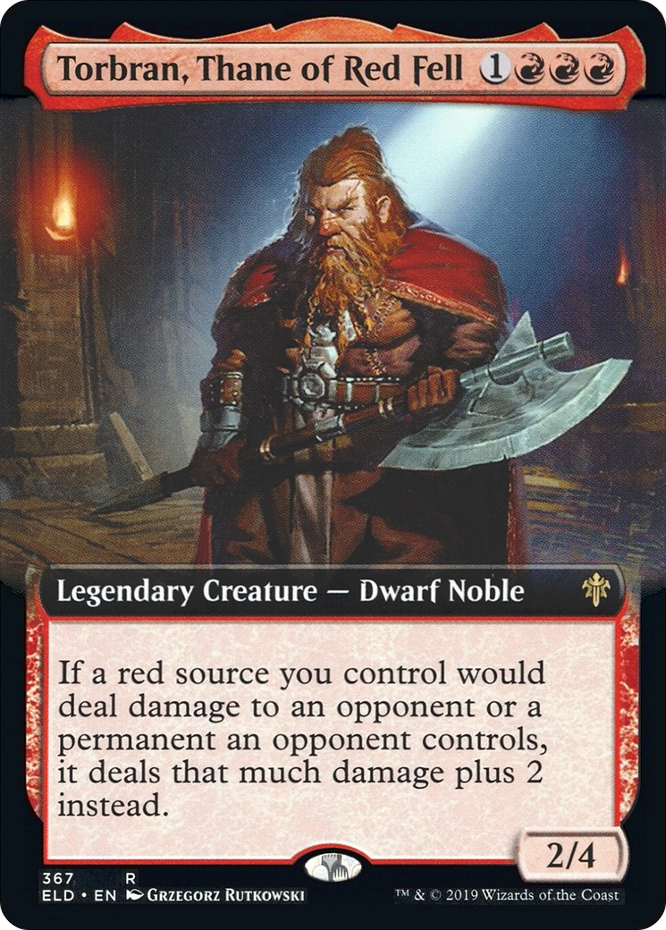 Torbran, Thane of Red Fell (Extended Art) (ELD-367) [Throne of Eldraine] Foil