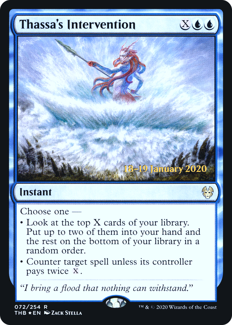 Thassa's Intervention (PRE-072) [Theros Beyond Death Promos] Foil