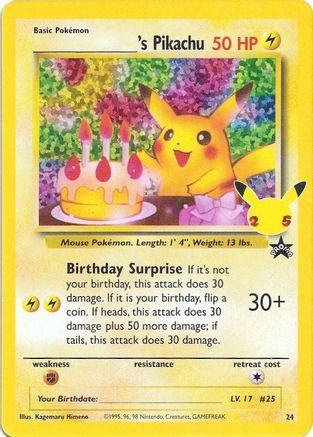 ______'s Pikachu (024/53) [Celebrations Classic Collection] Holofoil - Classic Collection