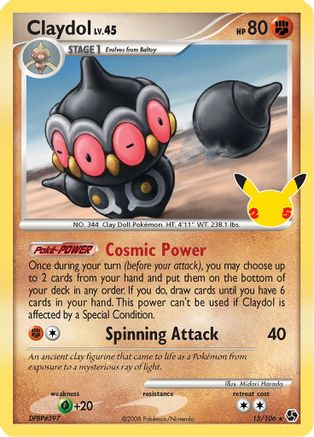 Claydol (015/106) [Celebrations Classic Collection] Holofoil - Classic Collection