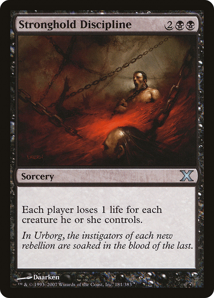 Stronghold Discipline (10E-181) [Tenth Edition] Foil